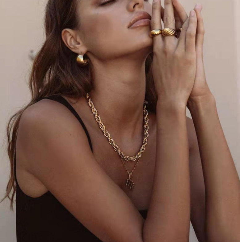 Spirale d’Or - Twisted Chain 18K Gold Plated