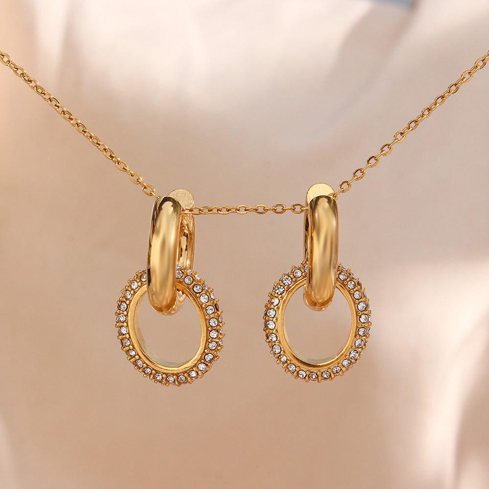 Éclat Doré - Zircon Huggie 18K Gold Plated