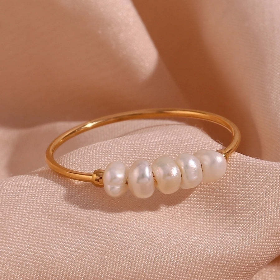 Reflets d’Eau - Freshwater Pearl Ring 18K Gold Plated