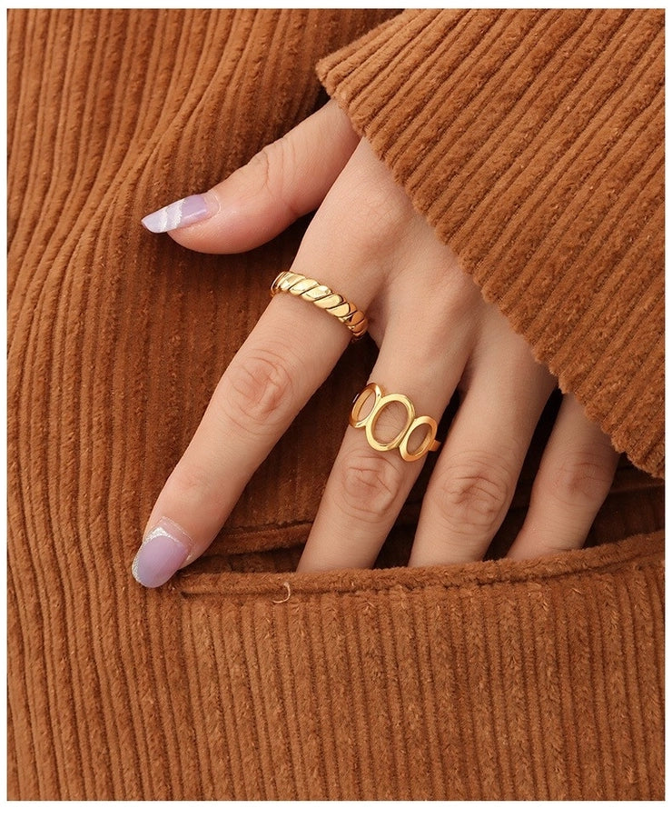 Torsade d’Or - Gold Rope Ring 18k Gold Plated