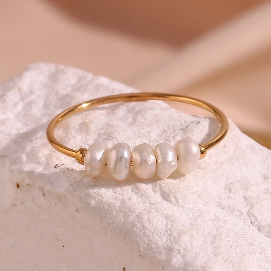 Reflets d’Eau - Freshwater Pearl Ring 18K Gold Plated