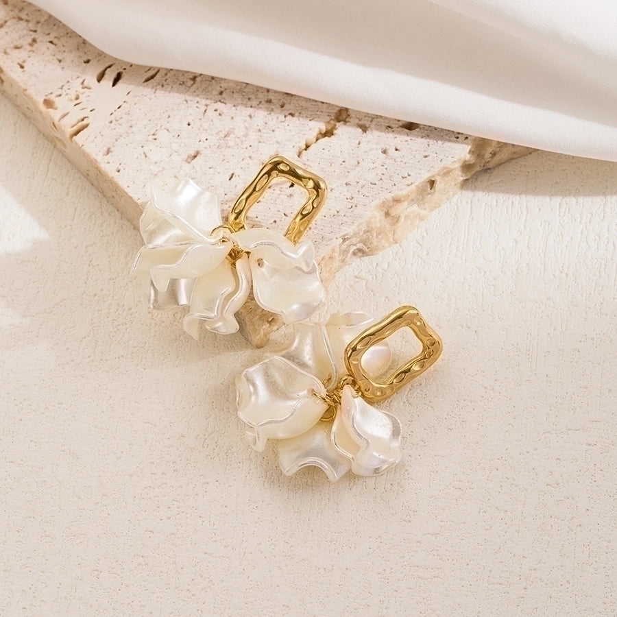 Gouttes de Coquillage - Shell Drop Earrings 18k Gold