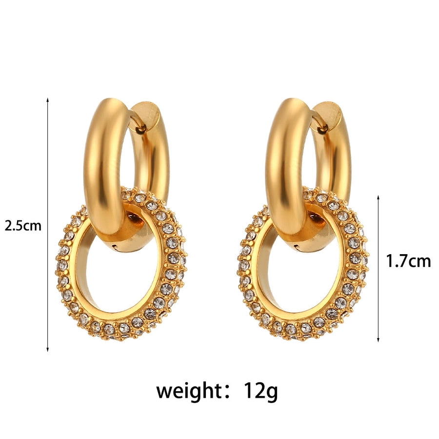 Éclat Doré - Zircon Huggie 18K Gold Plated