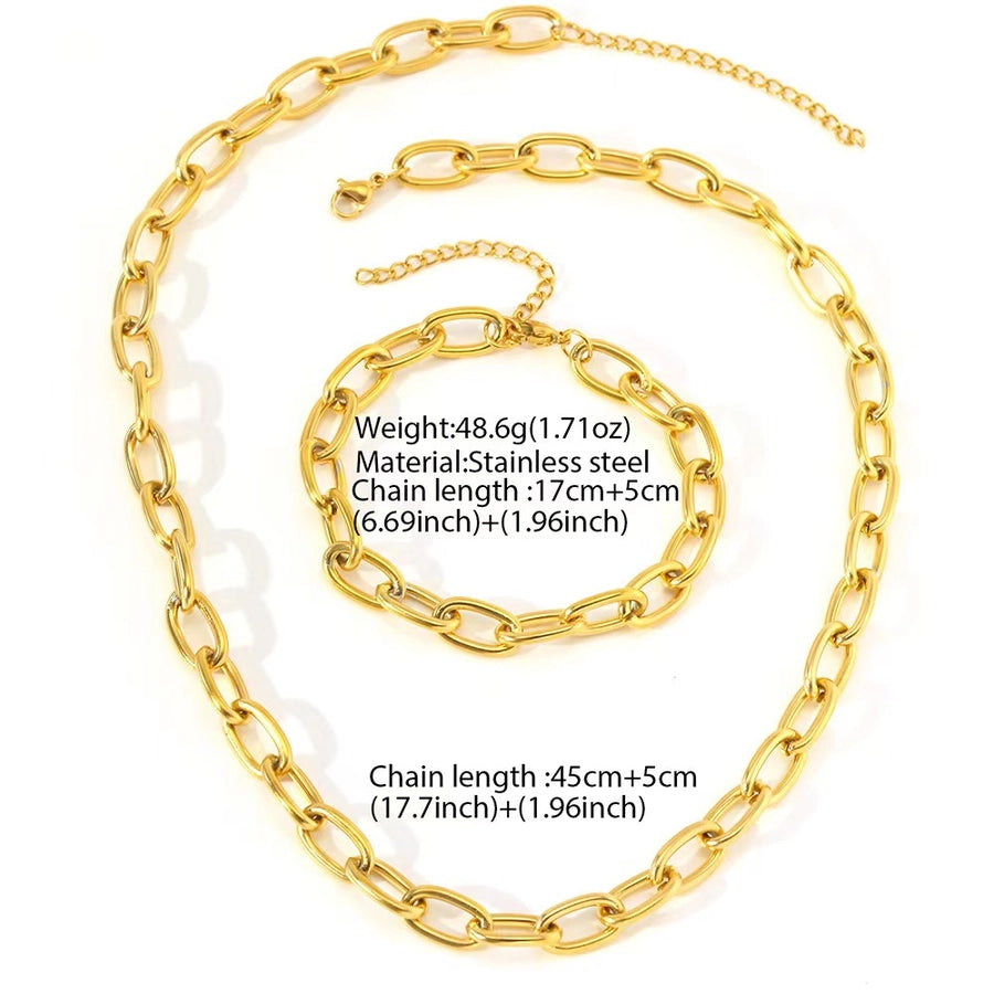 Chaînes Jumelles - 18K Gold Plated Jewelry Set