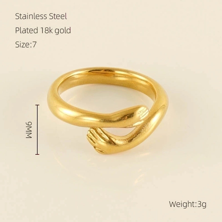 Câlin Doré- Hug Ring 18K Gold Plated