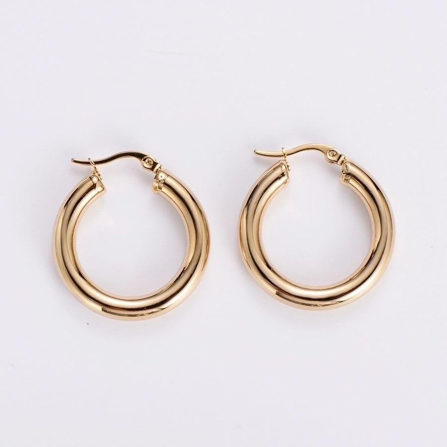 Cercle Éclatant - 18K Gold Plated Hoop Earrings
