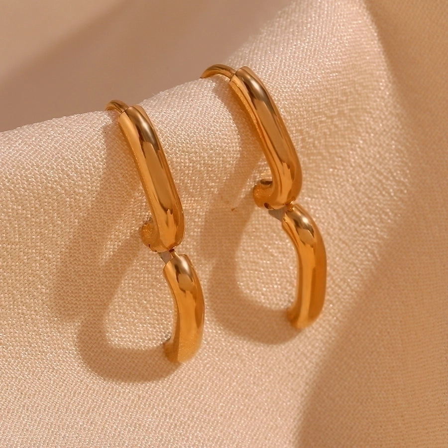 Or Classique - 18K Gold Plated Huggie Earrings