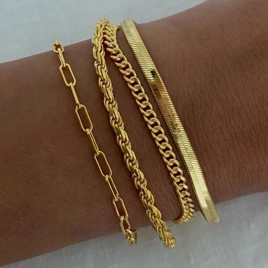 Lien Doré - Gold Chain Bracelets 16K Gold Plated