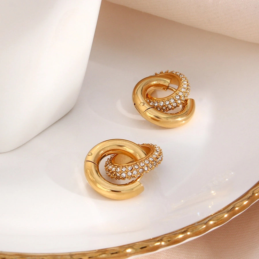 Éclat Doré - Zircon Huggie 18K Gold Plated