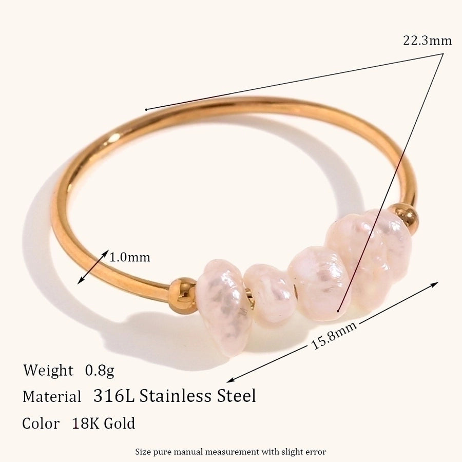 Reflets d’Eau - Freshwater Pearl Ring 18K Gold Plated