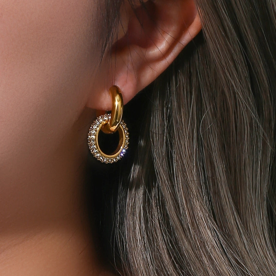 Éclat Doré - Zircon Huggie 18K Gold Plated