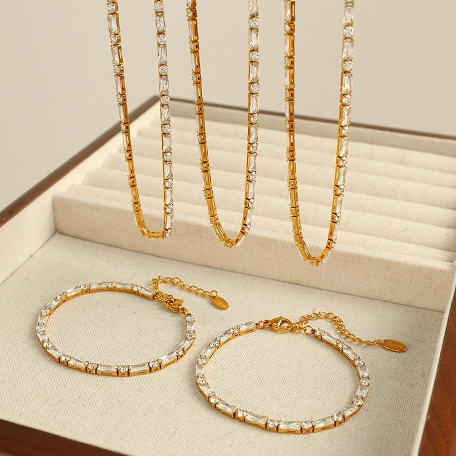 Chic Étincelant - Zircon Necklace 18K Gold Plated