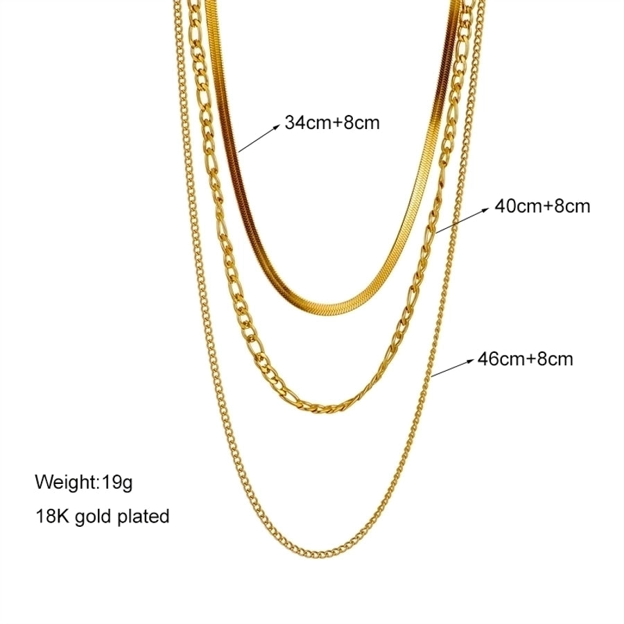 Cascades Dorées - 18K Gold Plated Layered Necklaces