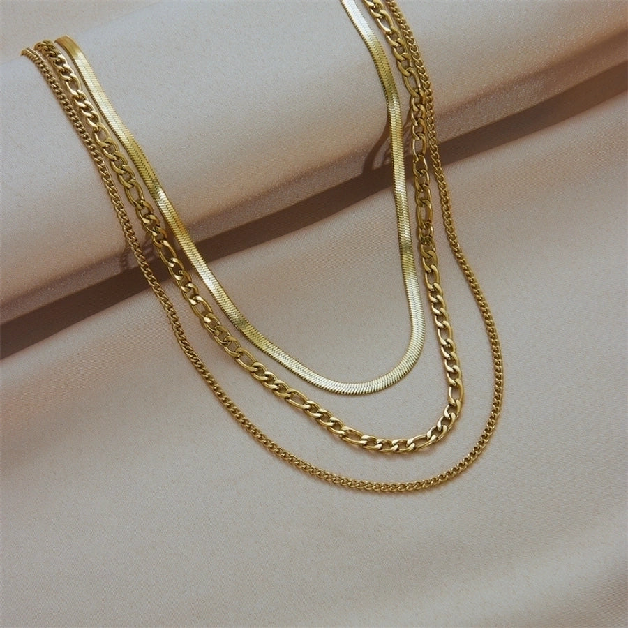 Cascades Dorées - 18K Gold Plated Layered Necklaces