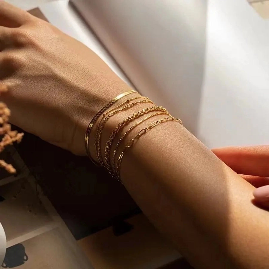 Lien Doré - Gold Chain Bracelets 16K Gold Plated