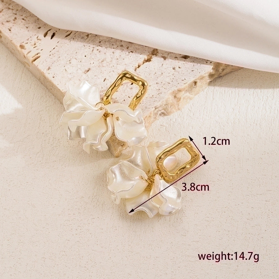 Gouttes de Coquillage - Shell Drop Earrings 18k Gold