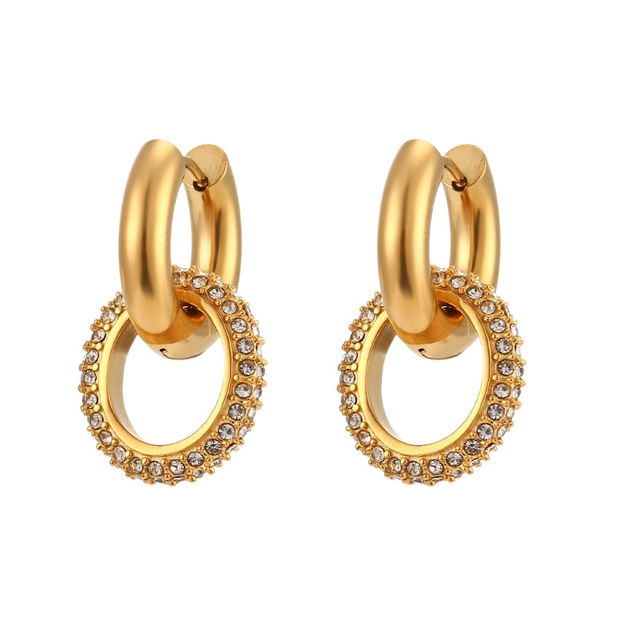 Éclat Doré - Zircon Huggie 18K Gold Plated