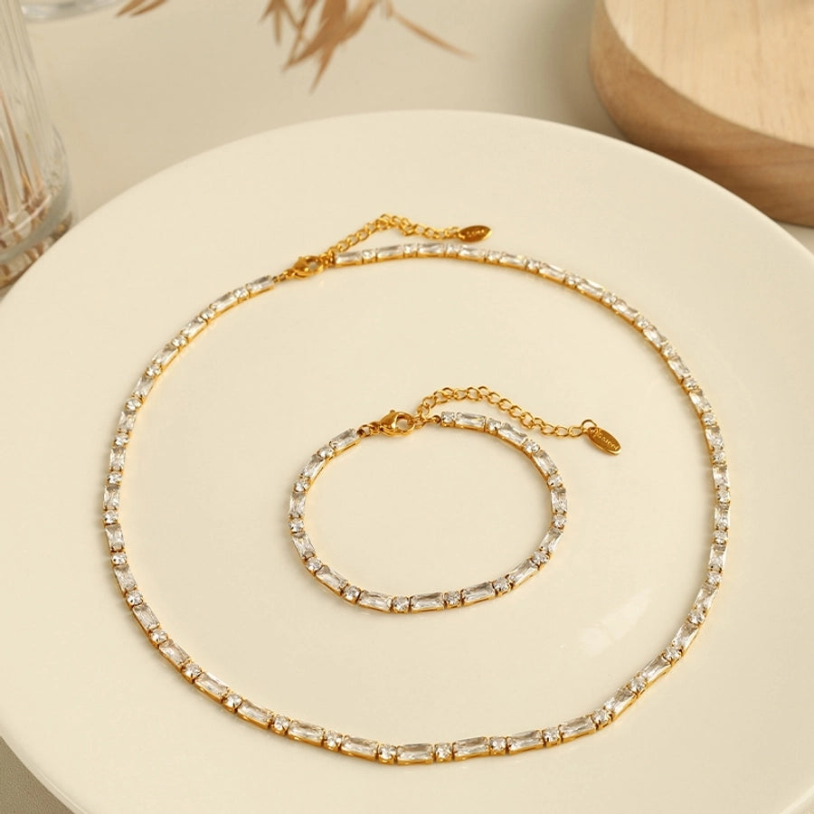 Chic Étincelant - Zircon Necklace 18K Gold Plated
