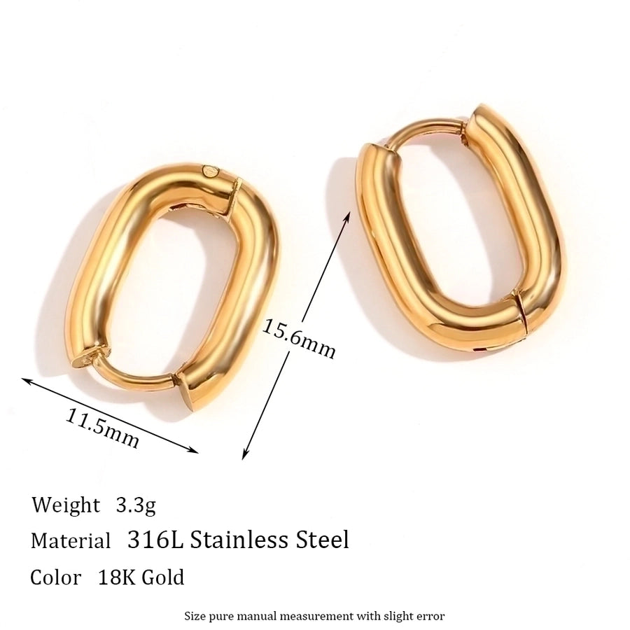 Or Classique - 18K Gold Plated Huggie Earrings