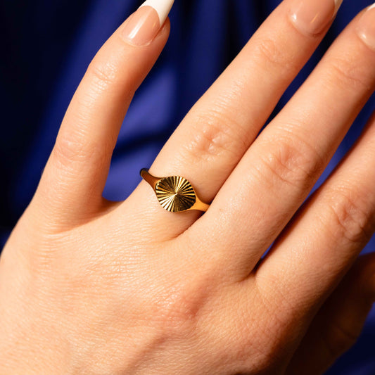 Étoile Dorée - Star Burst Ring Gold Plated