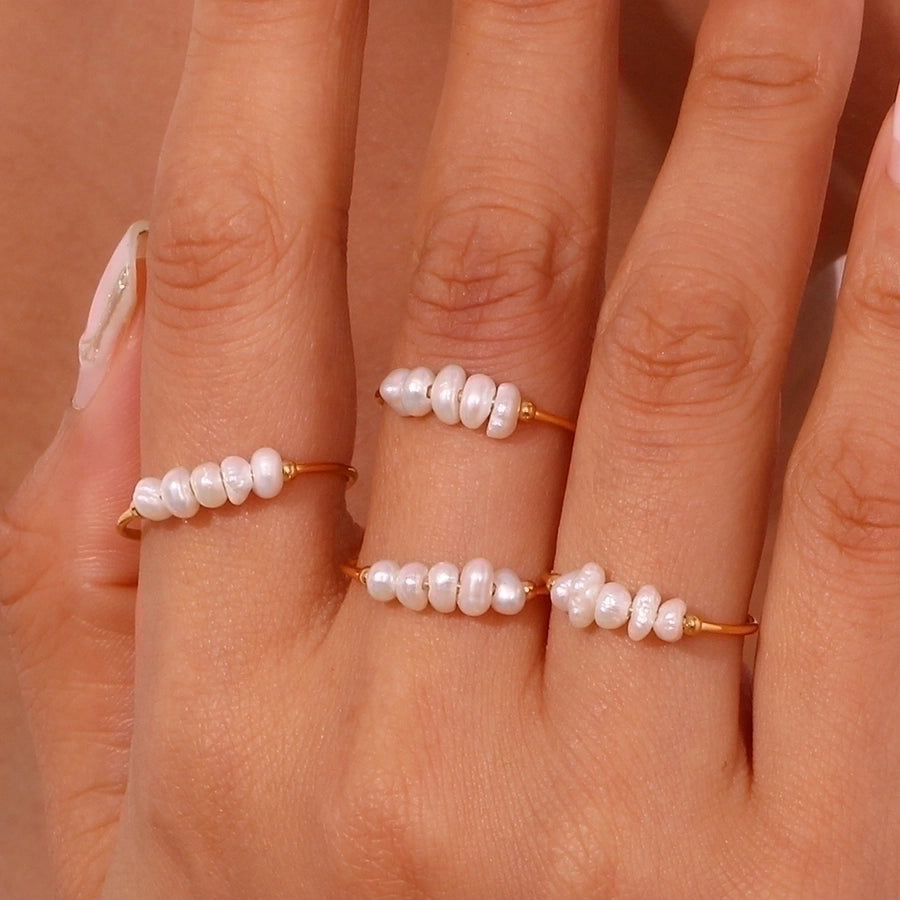 Reflets d’Eau - Freshwater Pearl Ring 18K Gold Plated
