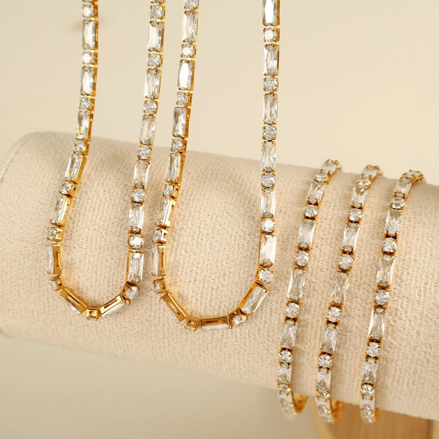 Chic Étincelant - Zircon Necklace 18K Gold Plated