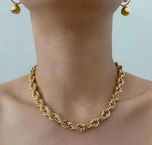 Spirale d’Or - Twisted Chain 18K Gold Plated
